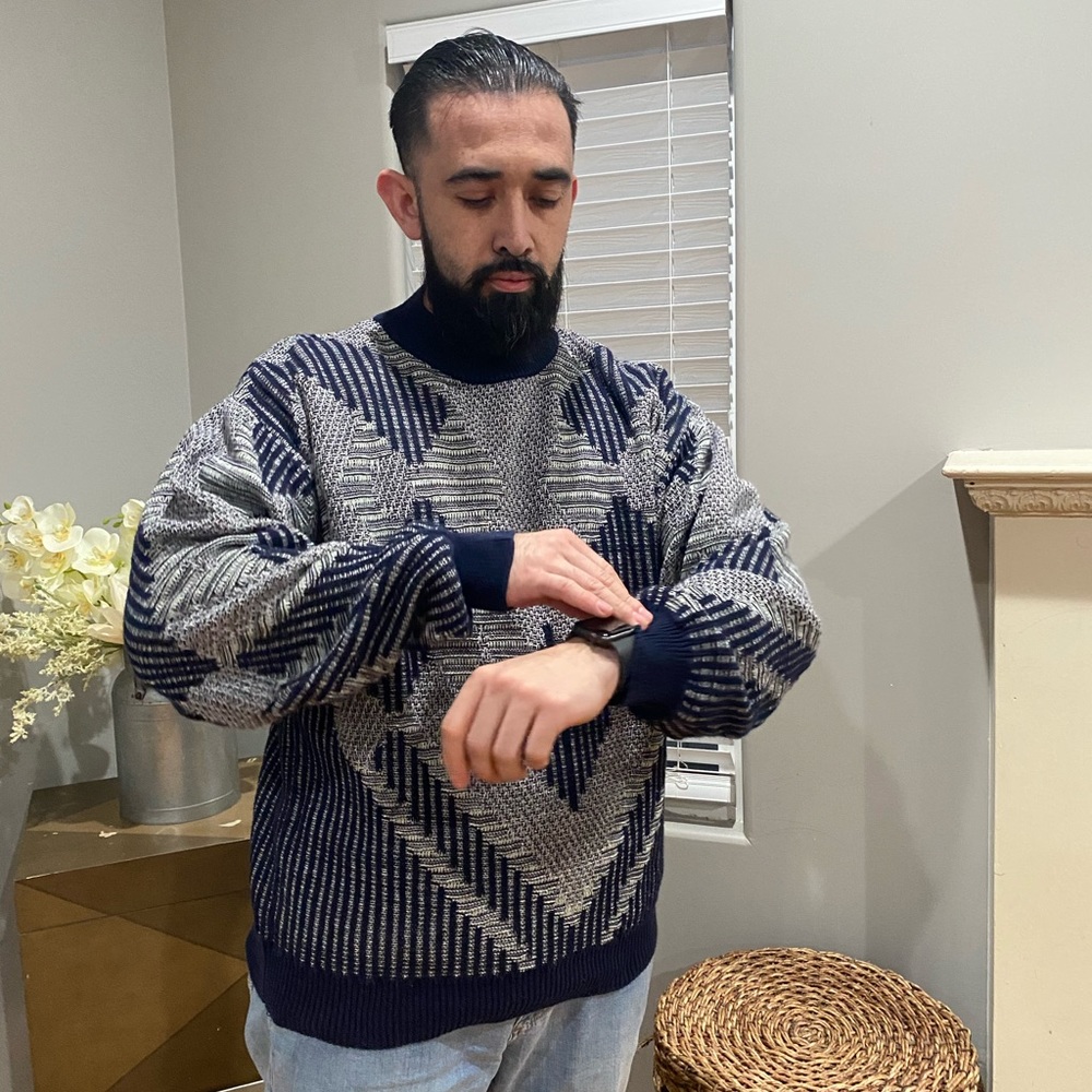 Vintage 80s Quilted Sweater